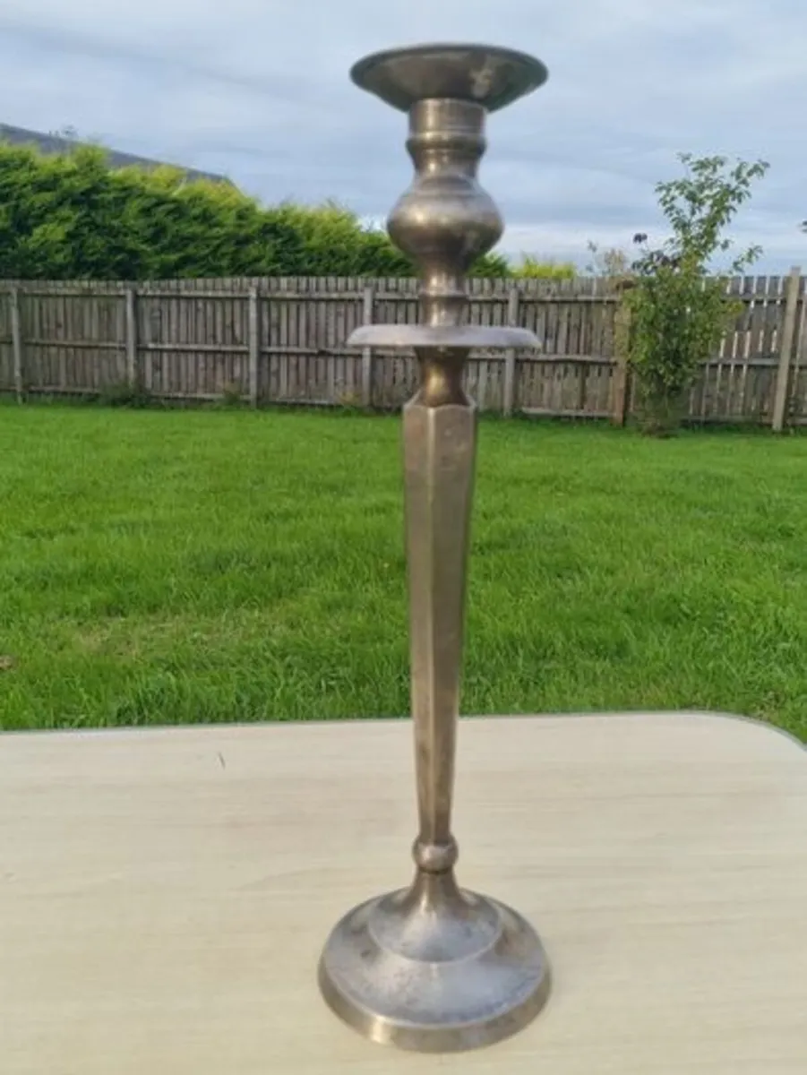 Classic, silver-plated tall candlestick candelabra - Image 1