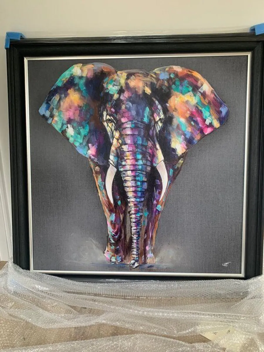Louise Luton Elephant Photo 40in  40in (New) - Image 1