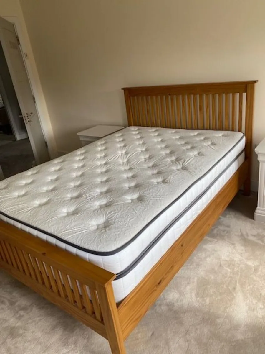 King Koil Double Mattress and Wooden  bed frame - Image 1