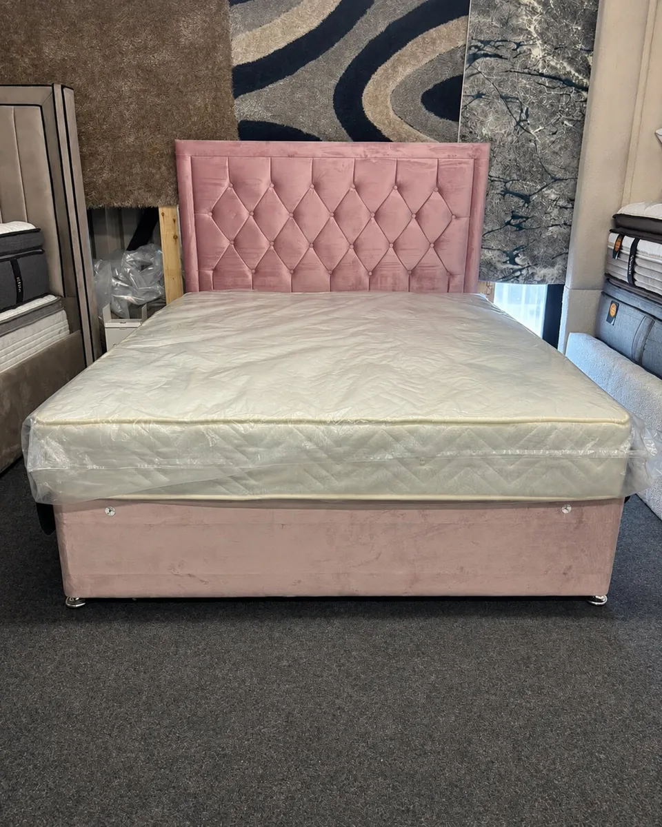 Hilton Double & King Size Bed Frame With Drawers - Image 1