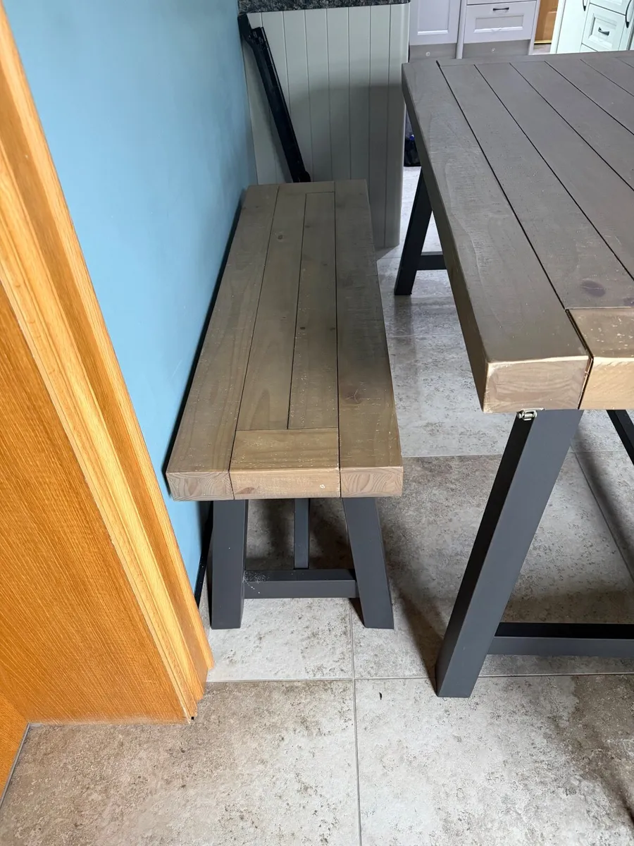 Dining table  with 4 chairs and bench - Image 2