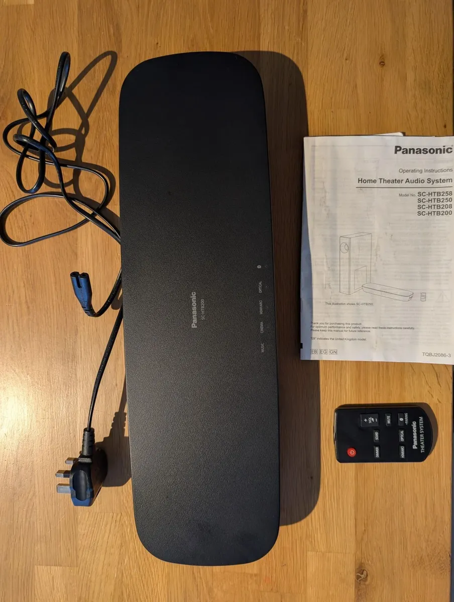 Panasonic SC-HTB200EBK Bluetooth TV Sound Bar - Image 1