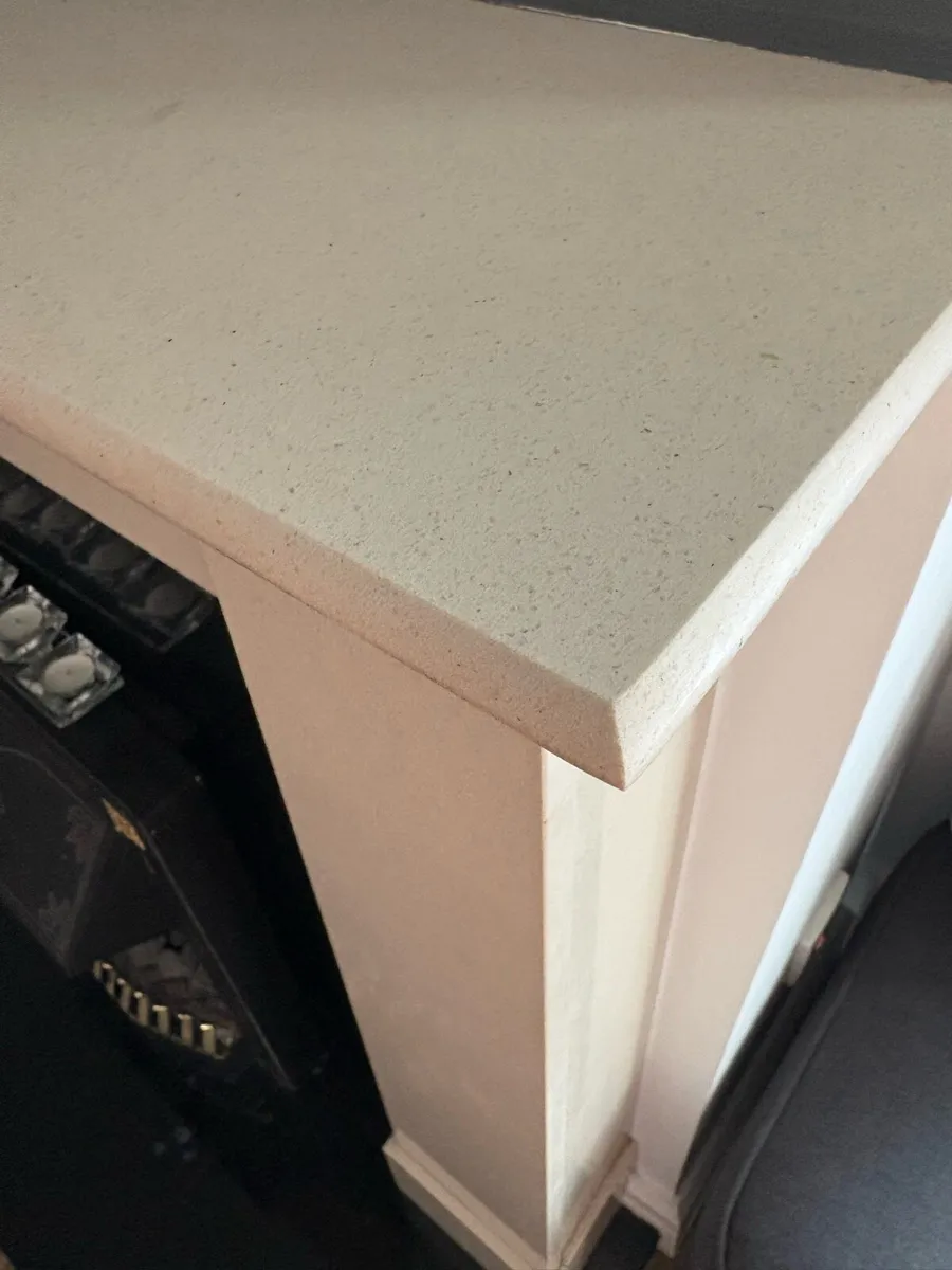 Stone Cream and black fireplace - Image 2