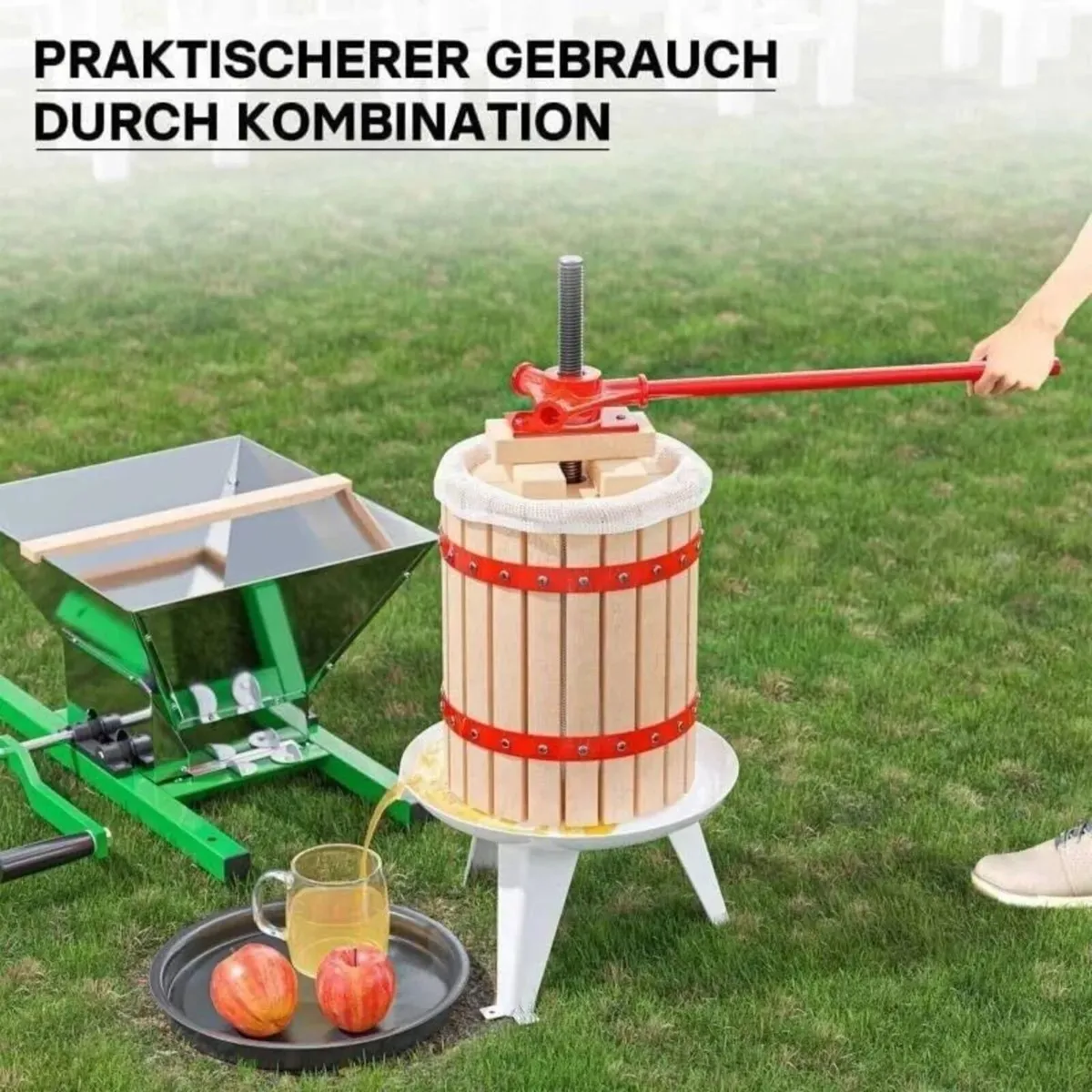 18L Fruit Press Juice Extractor with 7L Fruit Mill - Image 1