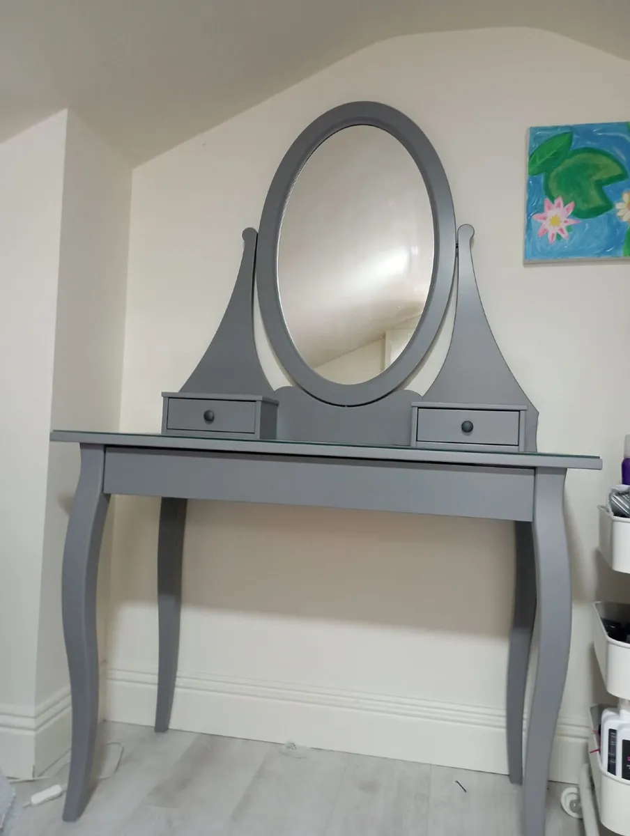 Hemnes Grey Vanity Desk - Image 1