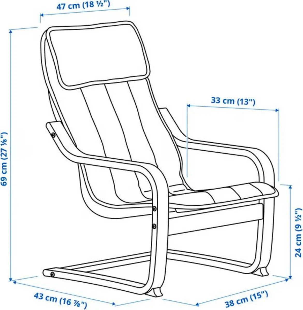 Ikea POÄNG Children's armchair - Image 4