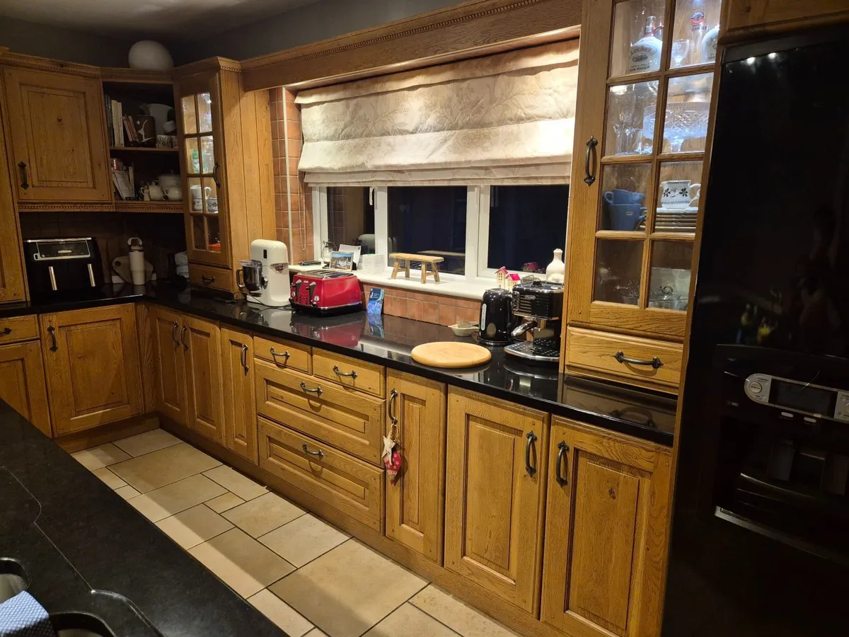 Solid oak fitted kitchen in Co Louth - Image 2