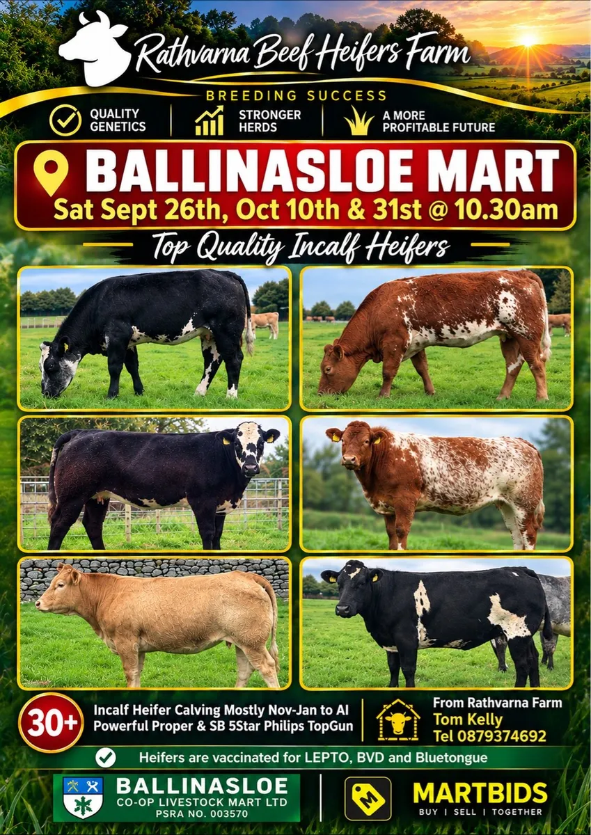 In Calf Heifers Sept 26th Ballinasloe Mart - Image 2