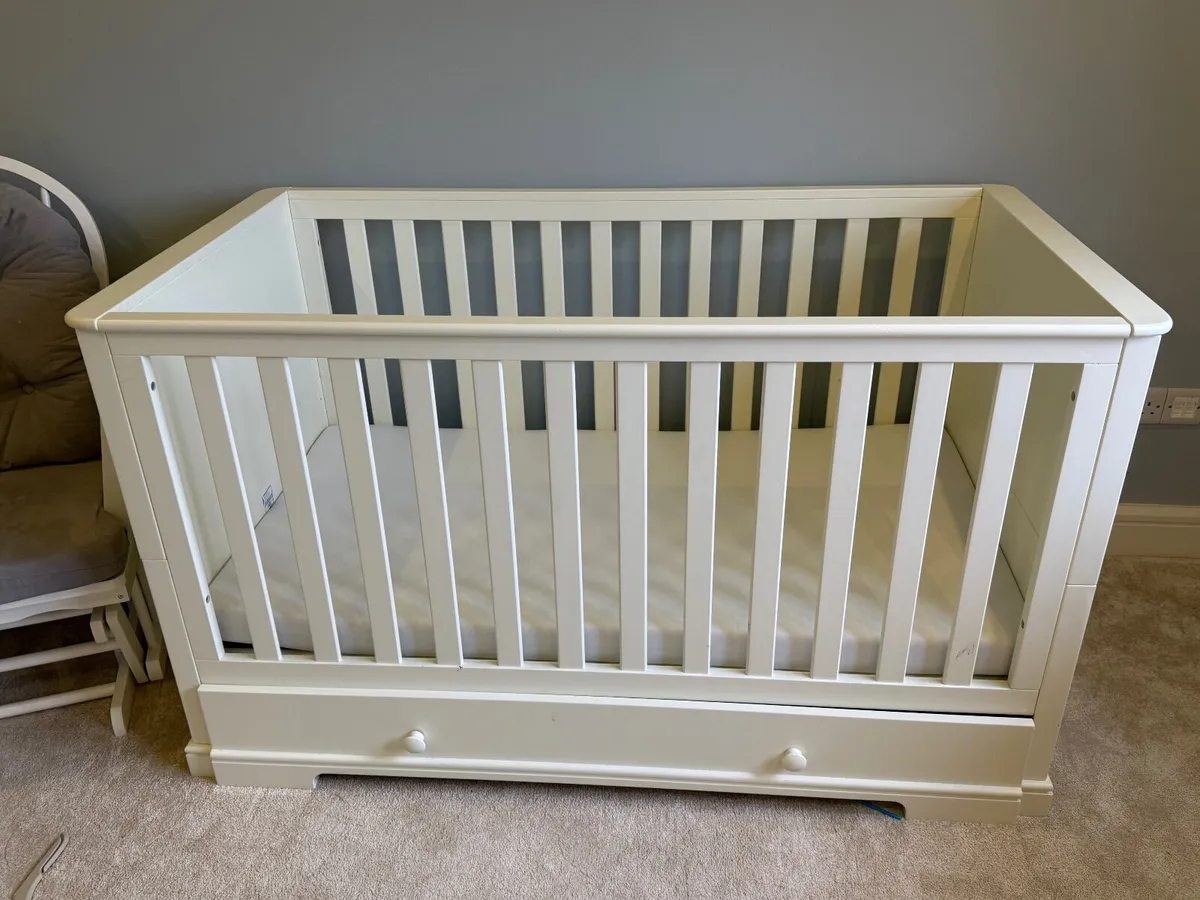Mamas & Papas Cot Bed with Storage Drawer - Image 1