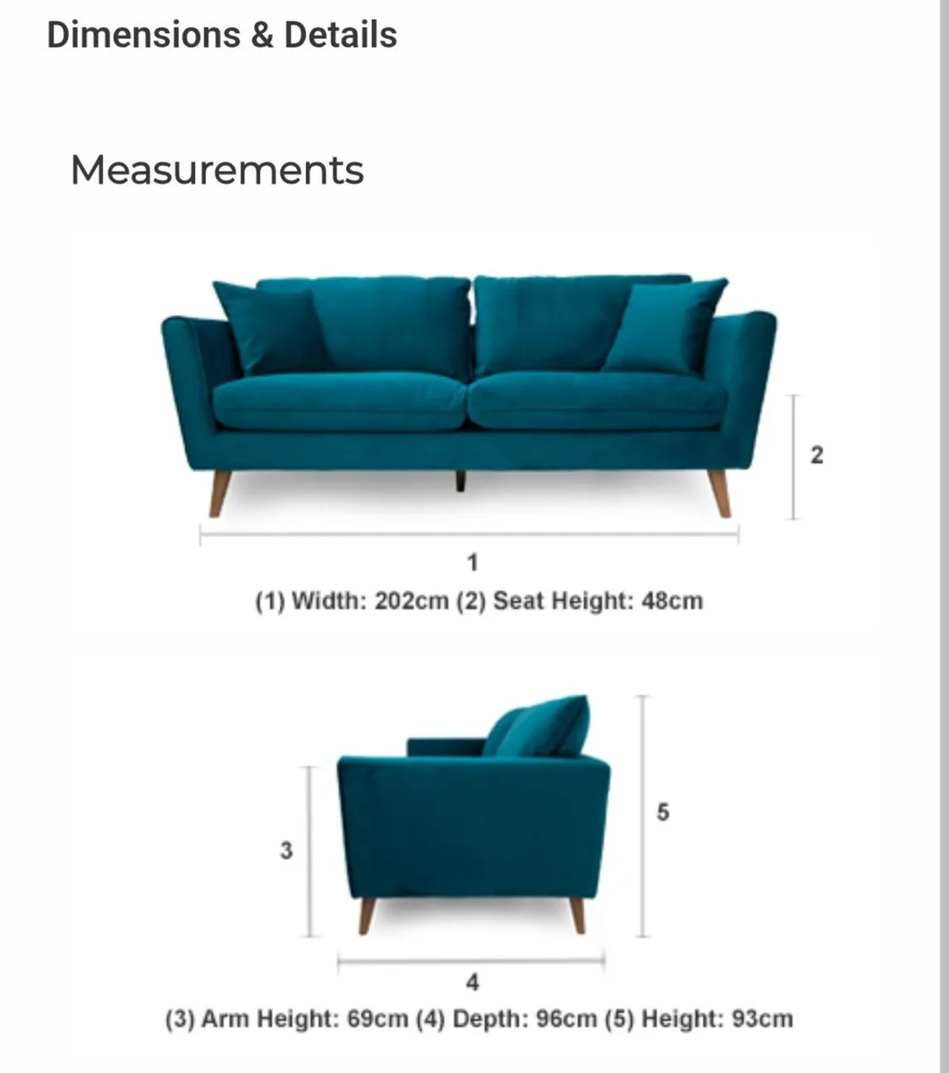 3 Seater Sofa-EZ Living-Excellent Condition €599 - Image 3