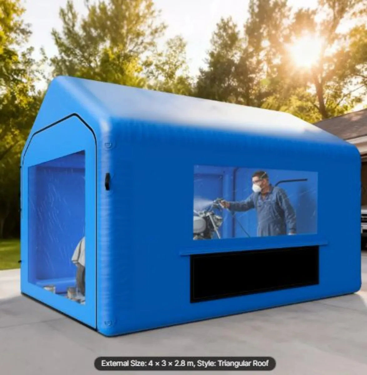 Inflatable Paint Booth, 4 x 3 x 2.8 m, Inflatable - Image 4
