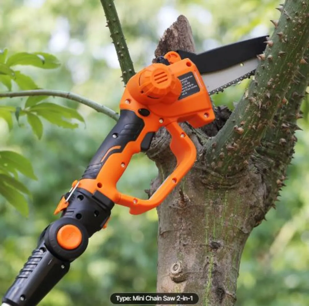 2-in-1 Cordless Pole Saw & Mini Chainsaw, 20V 2Ah - Image 4
