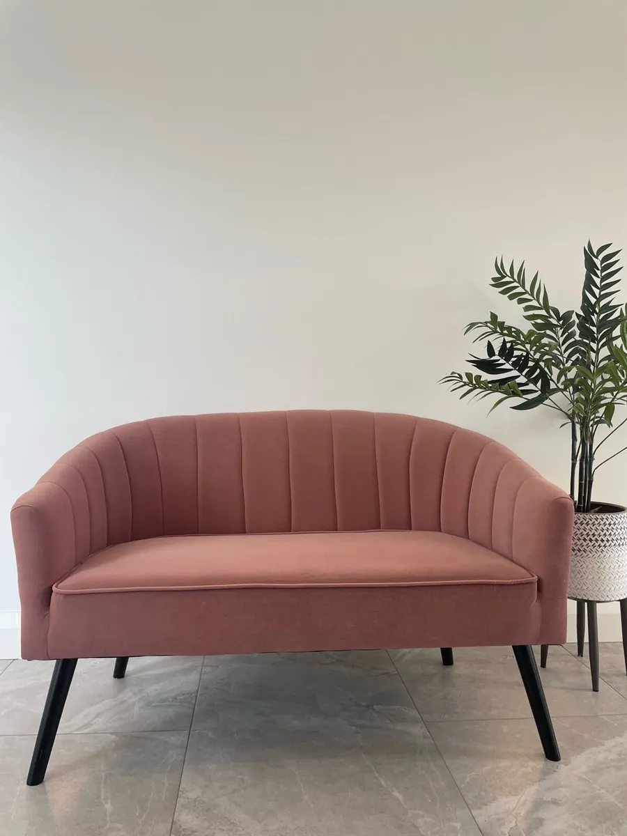 Pink 2 Seater Sofa - Image 3