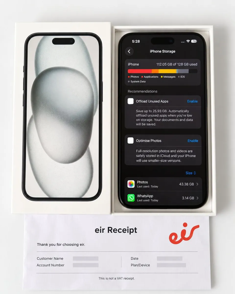 iPhone 15 128GB Black – Unlocked - Box + Receipt - Image 4