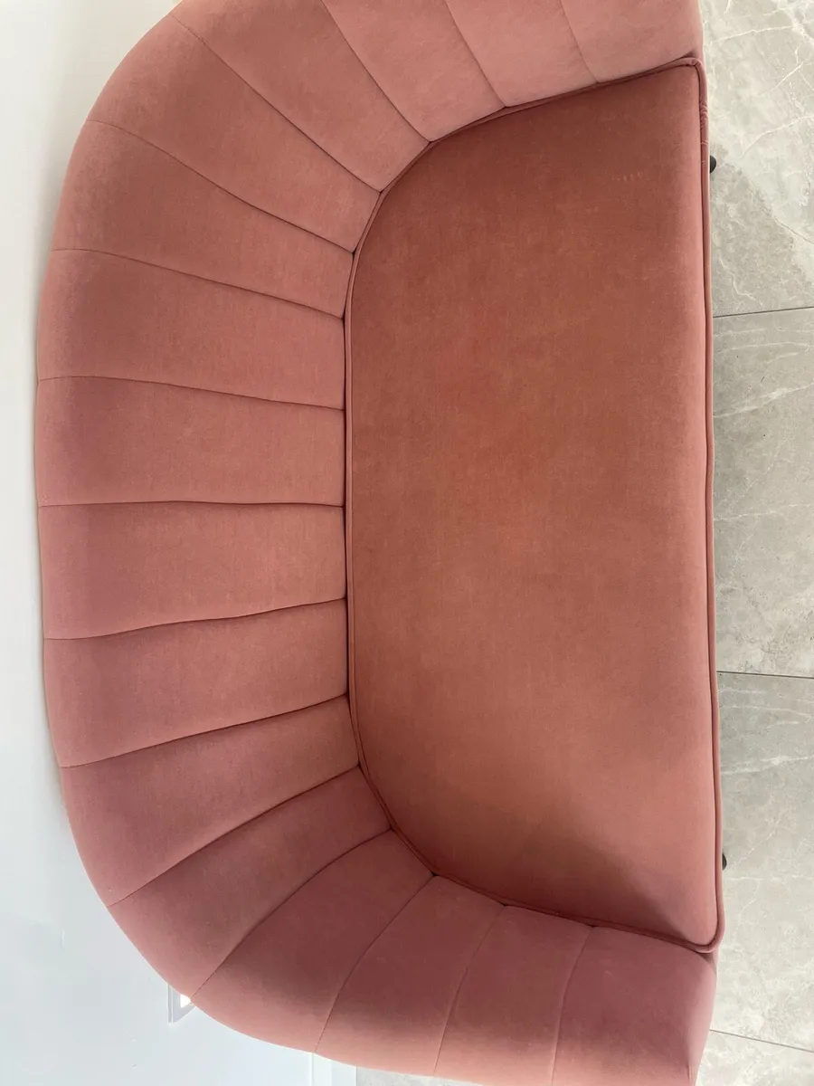 Pink 2 Seater Sofa - Image 4