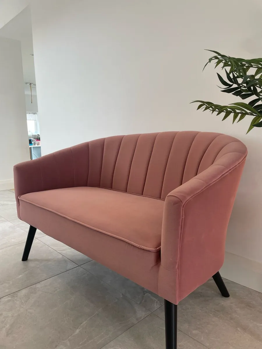 Pink 2 Seater Sofa - Image 2