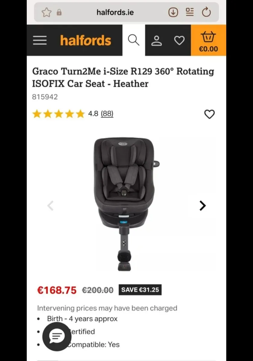 Birth to 4years child's rotating isofix seat - Image 4