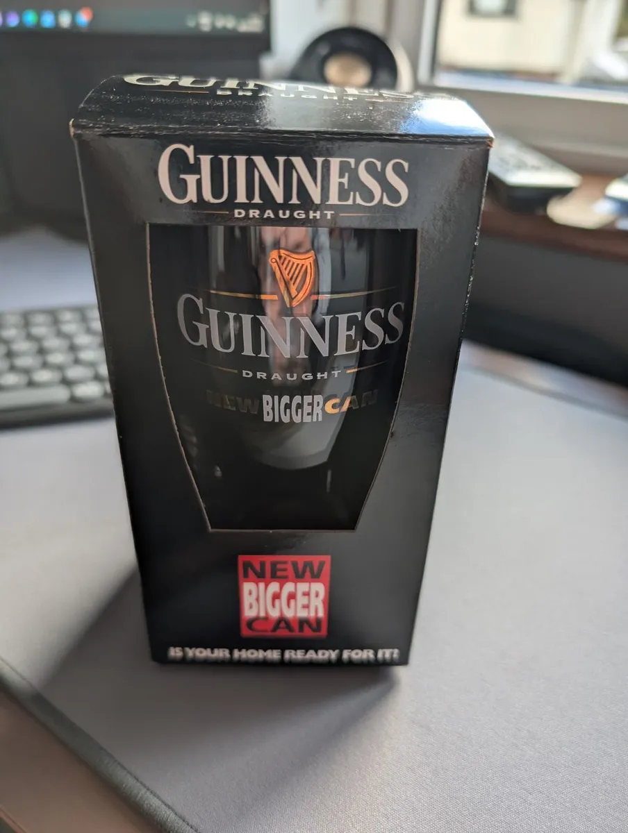 Pair Guinness Draught New Bigger Can Pint Glasses - Image 3