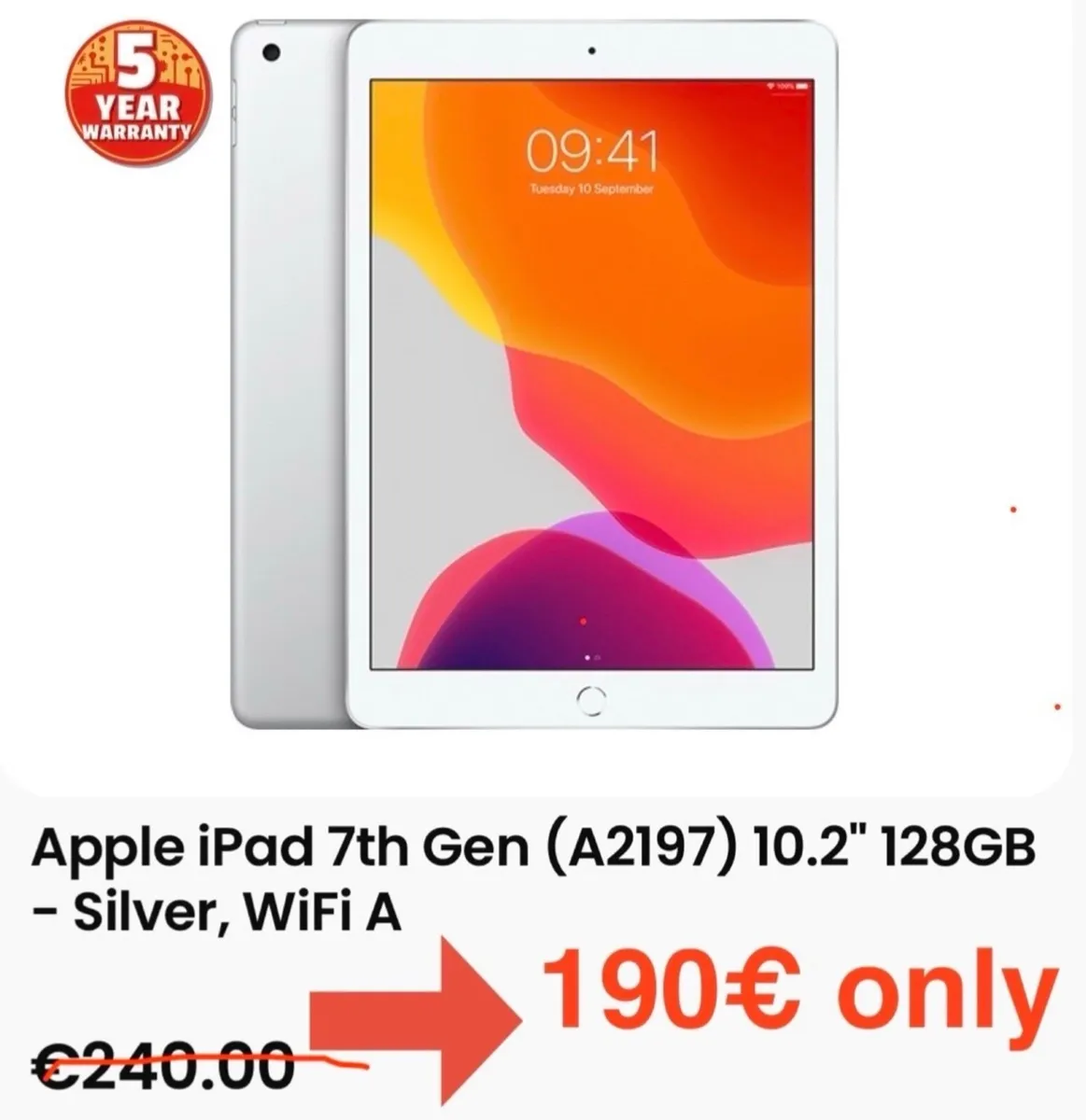 iPad (7th Gen) 128GB in perfect condition