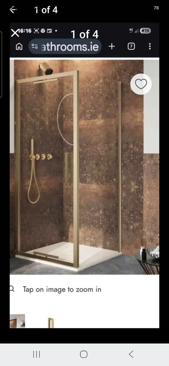Brushed brass shower enclosure - Image 1