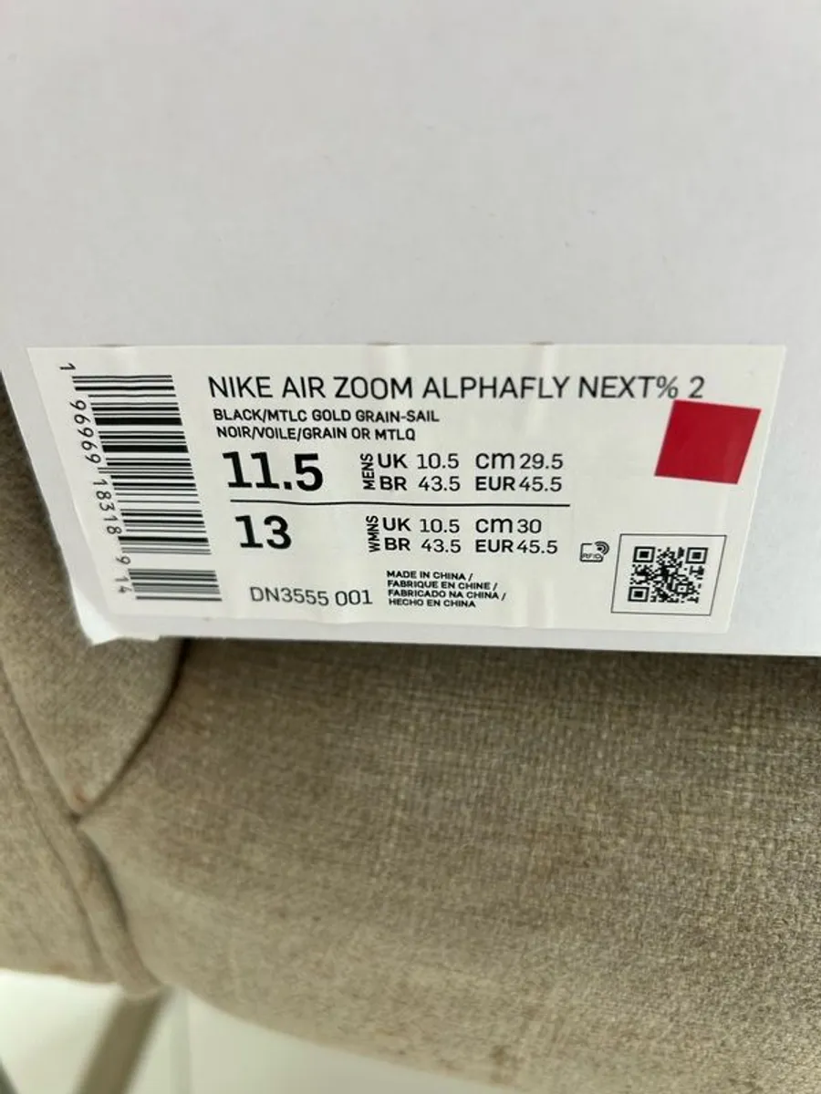 nike air zoom alphafly 2-size uk 10.5 - Image 2