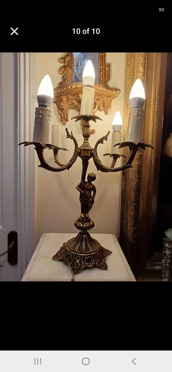 Antique candleabra lamp - Image 2
