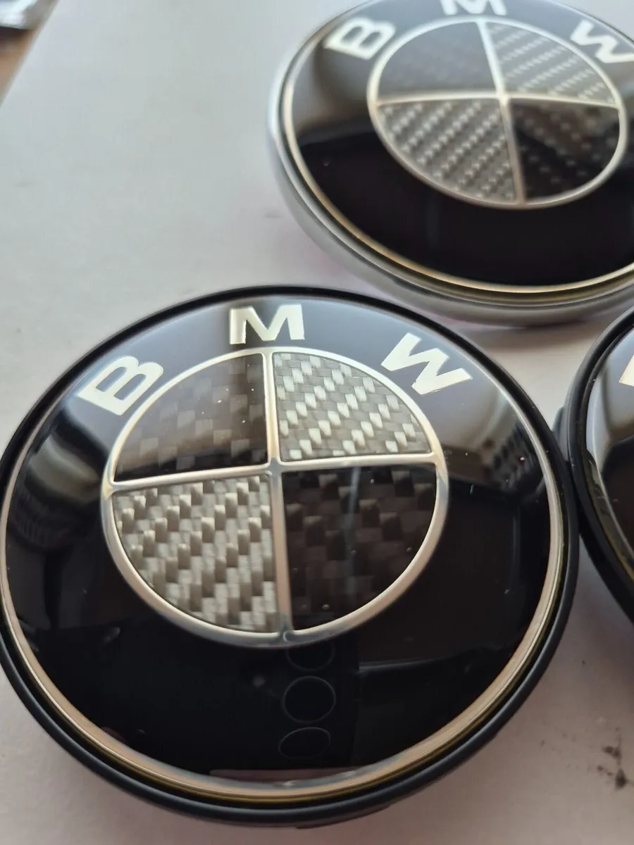 Set of Carbon fiber BMW caps/badges - FREE POST - Image 2