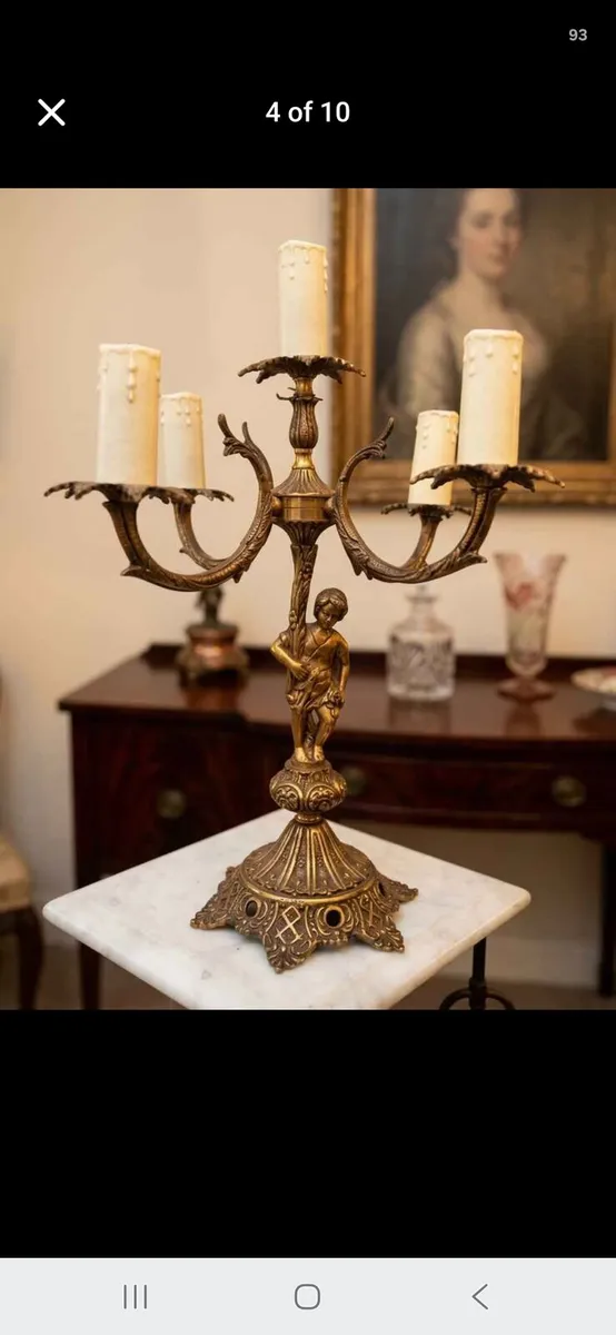 Antique candleabra lamp - Image 3