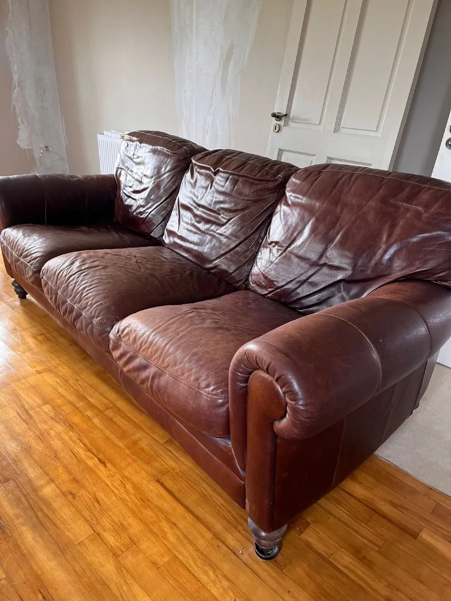 3 Piece Suite, Genuine Leather - Image 1