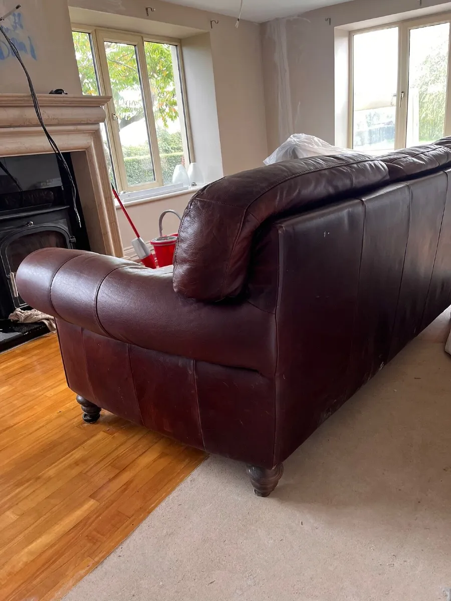 3 Piece Suite, Genuine Leather - Image 2