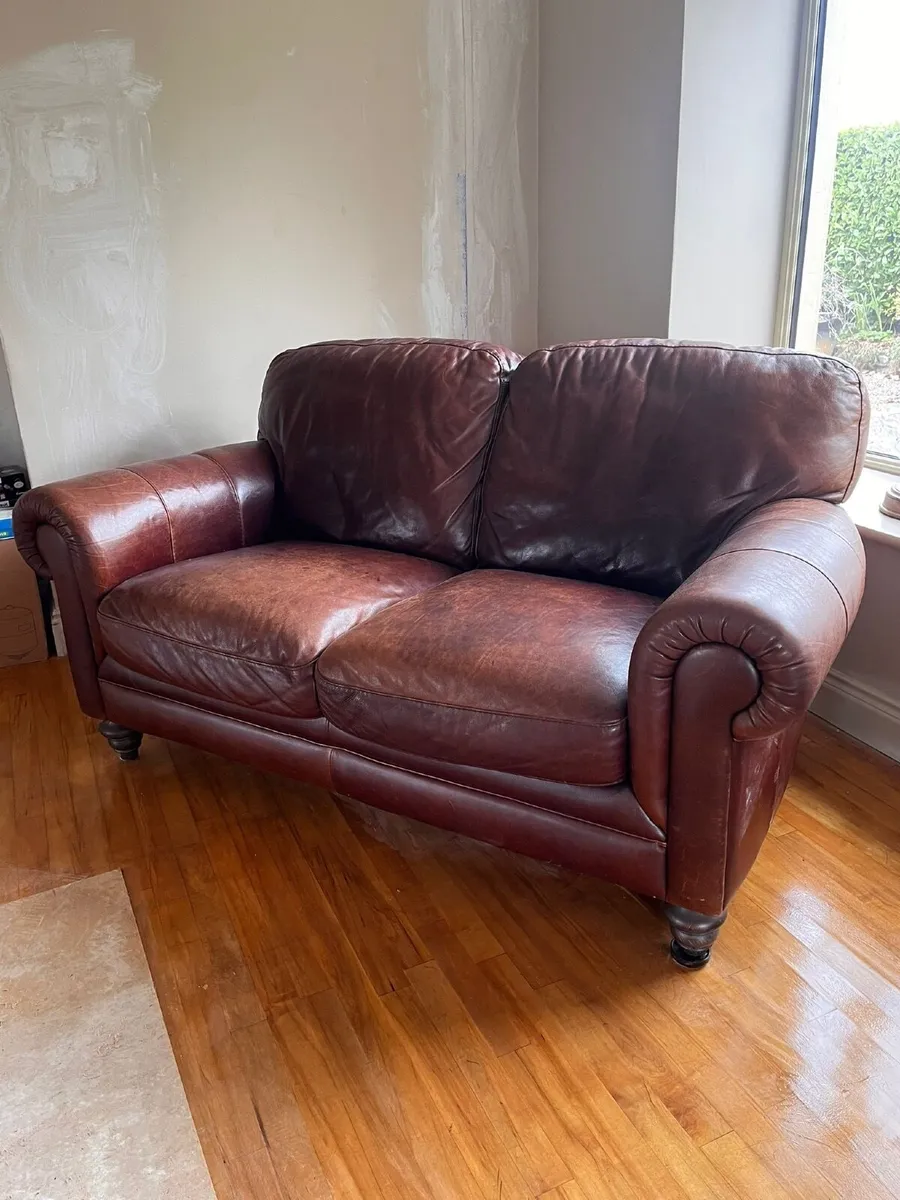 3 Piece Suite, Genuine Leather - Image 4