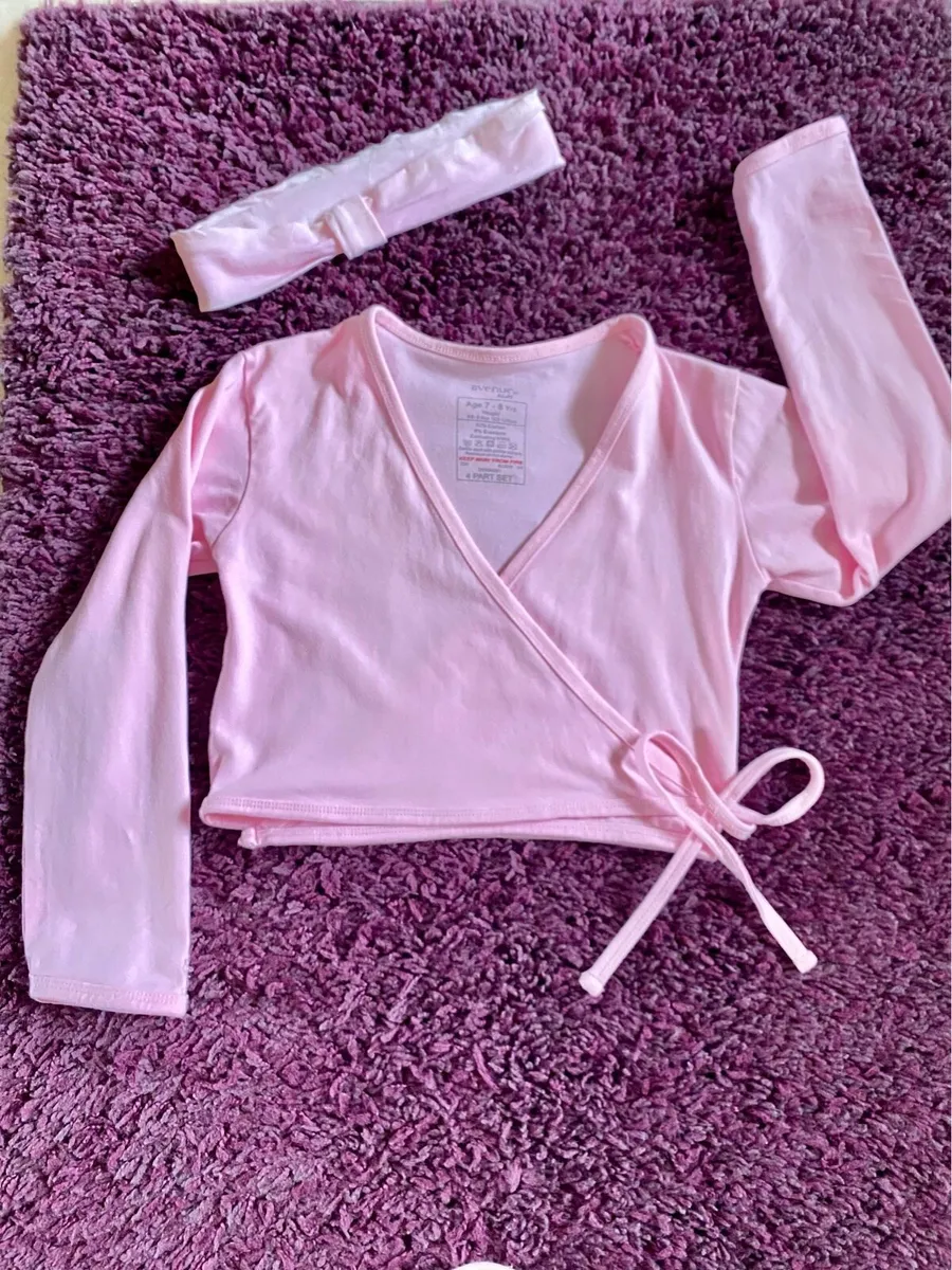 Light pink children's ballet 4 pc dance wear set - Image 3