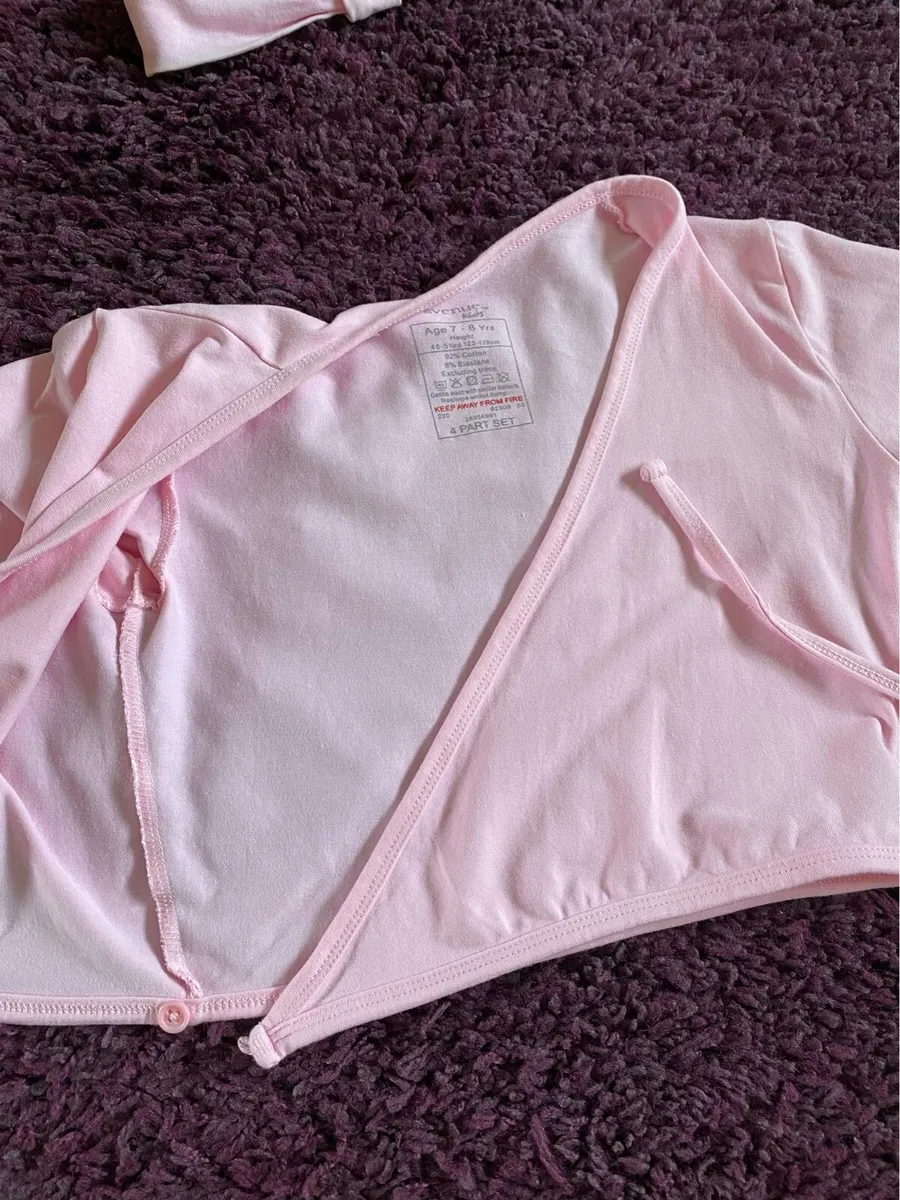 Light pink children's ballet 4 pc dance wear set - Image 4