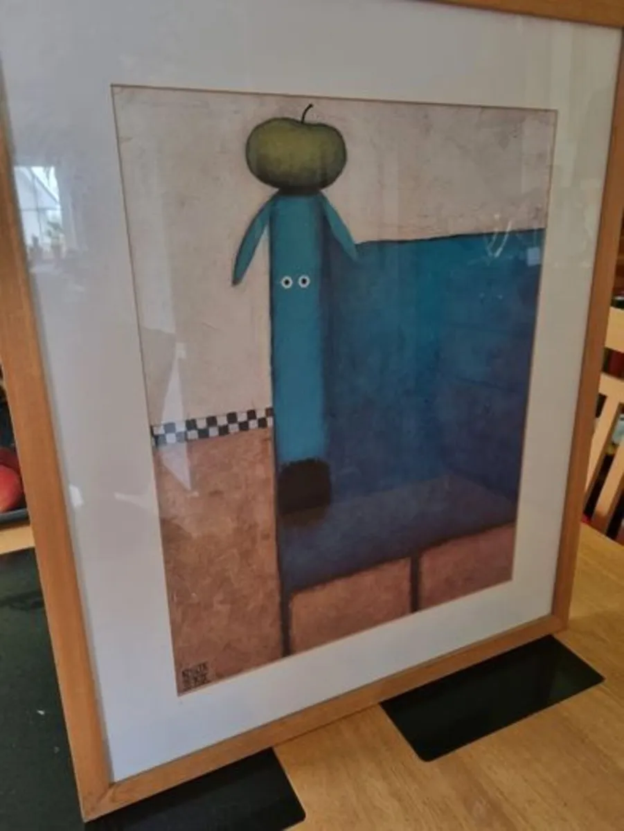Daniel Patrick Kessler Blue Dog With Apple - Image 1