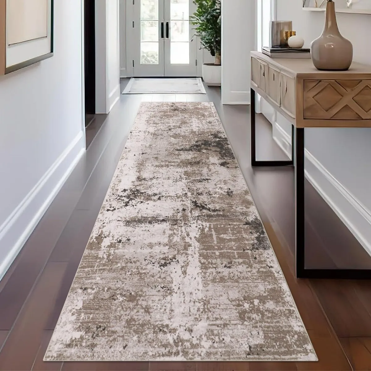 Washable Rugs Living Room Large Taupe Ultra - Image 1
