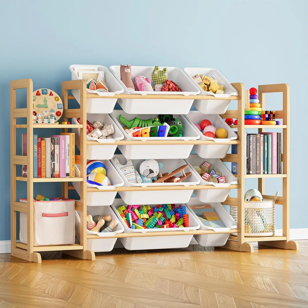 Toy Storage Organiser with 6 Shelves and 12 - Image 1