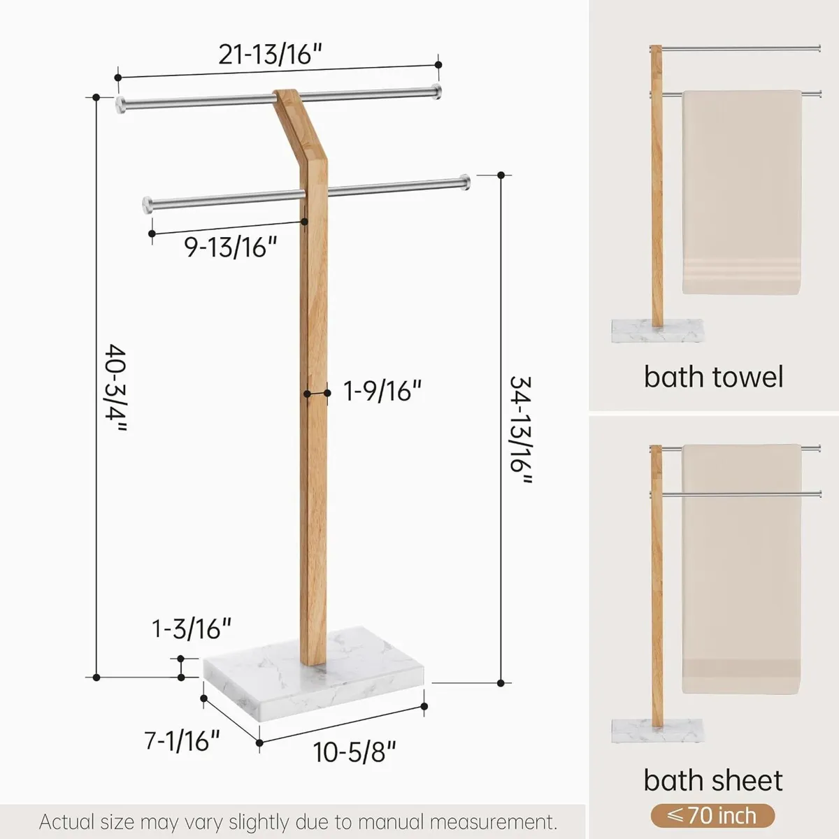 Free Standing Towel Rail for Bathroom Width - Image 2