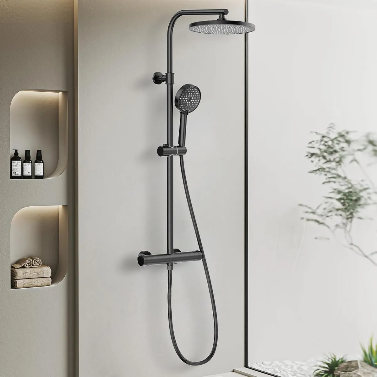 Thermostatic Shower Mixer Set with Rainfall Head - Image 1