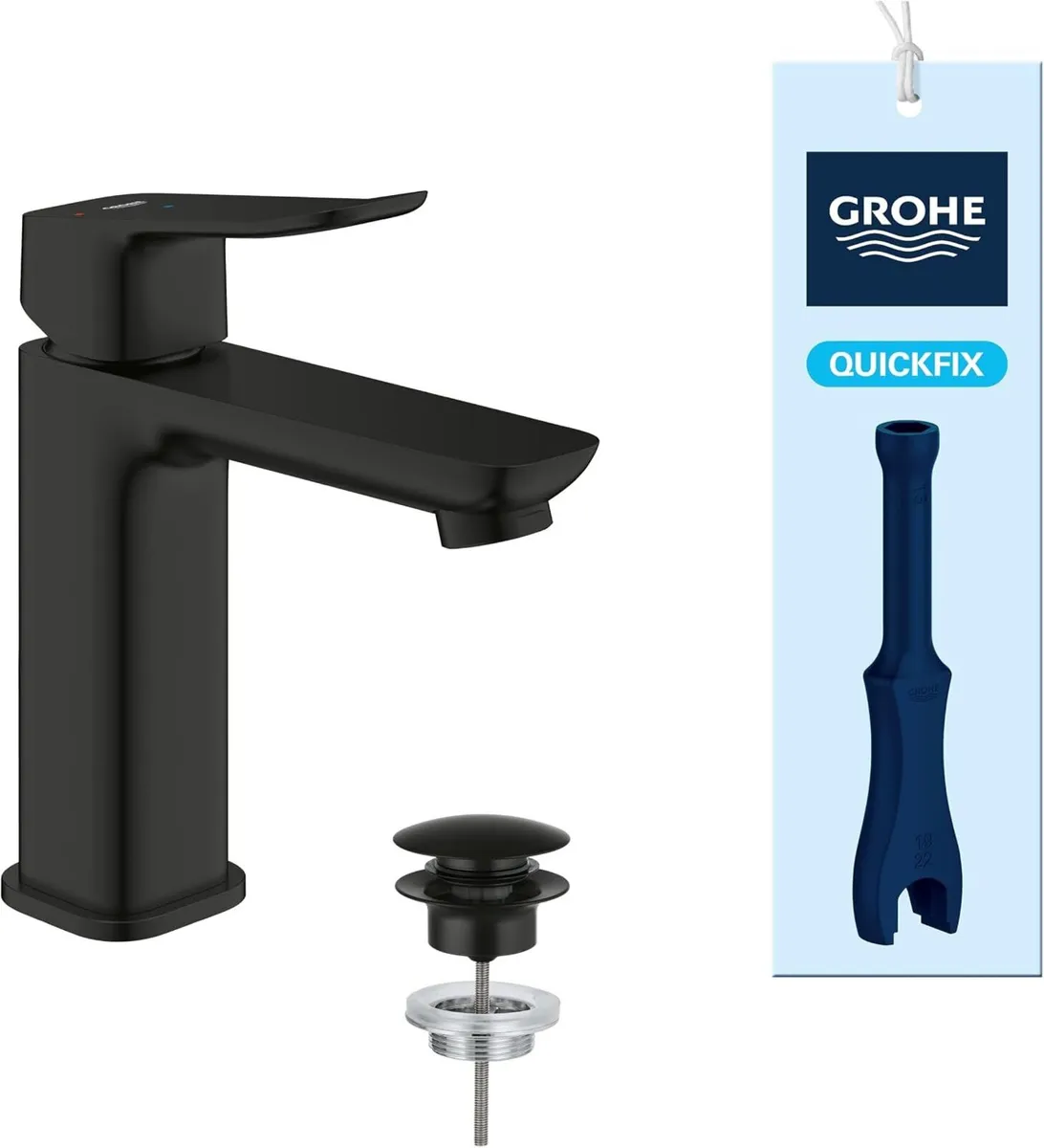 Dice Lever Basin Mixer with Push-Open Waste Set - Image 1