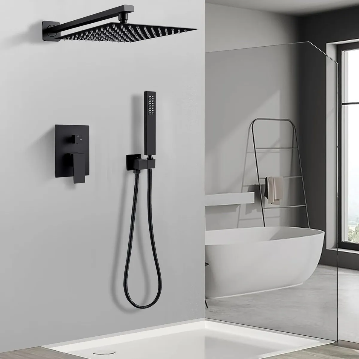 Concealed Shower Set 2 Ways with 10-Inch Square - Image 2