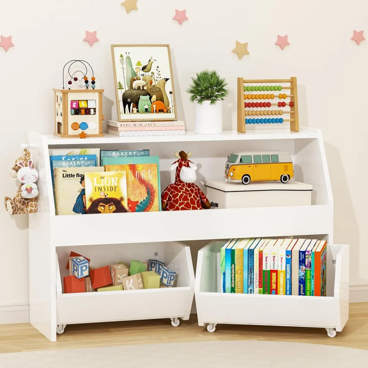 Kids Toy Storage Unit Cabinet with 2 Drawers - Image 1