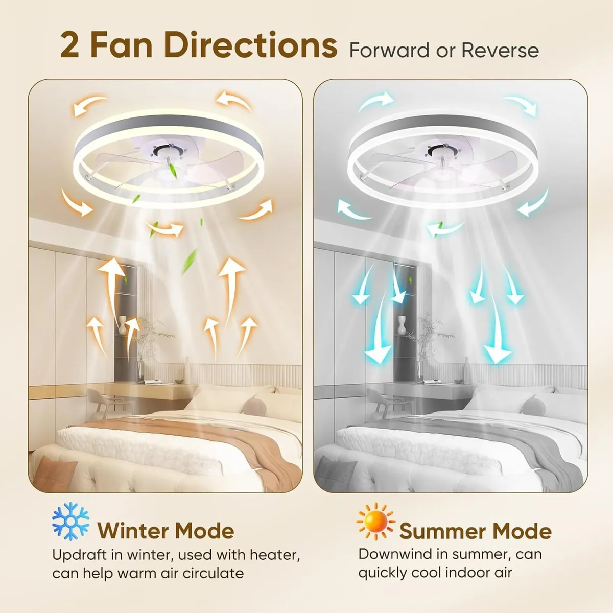 50CM Smart LED Ceiling Fan with Light - Image 3