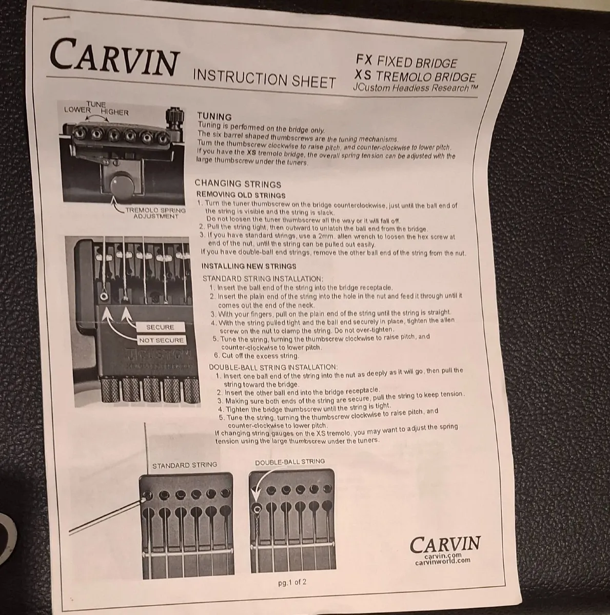 Carvin HH1 Allan Holdsworth signature guitar - Image 4