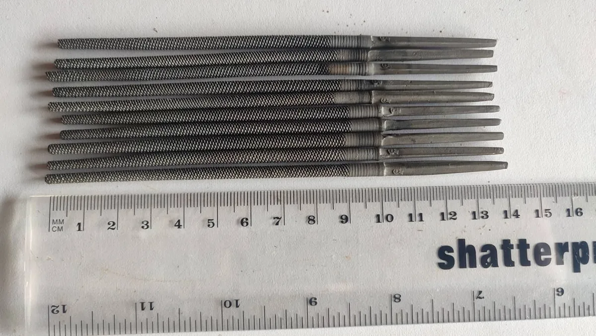 Lot of 10 Vintage USSR Round Needle Files 100mm - Image 2