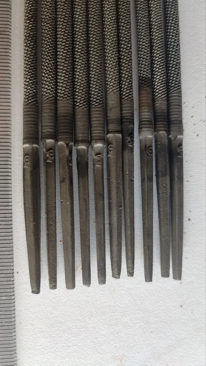 Lot of 10 Vintage USSR Round Needle Files 100mm - Image 3