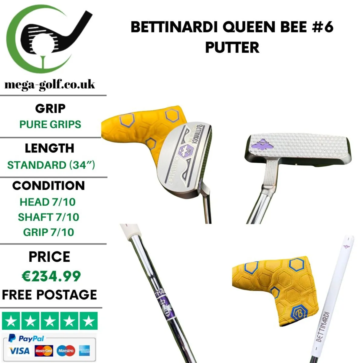 Bettinardi Queen Bee #6 Putter / 34" - Image 1