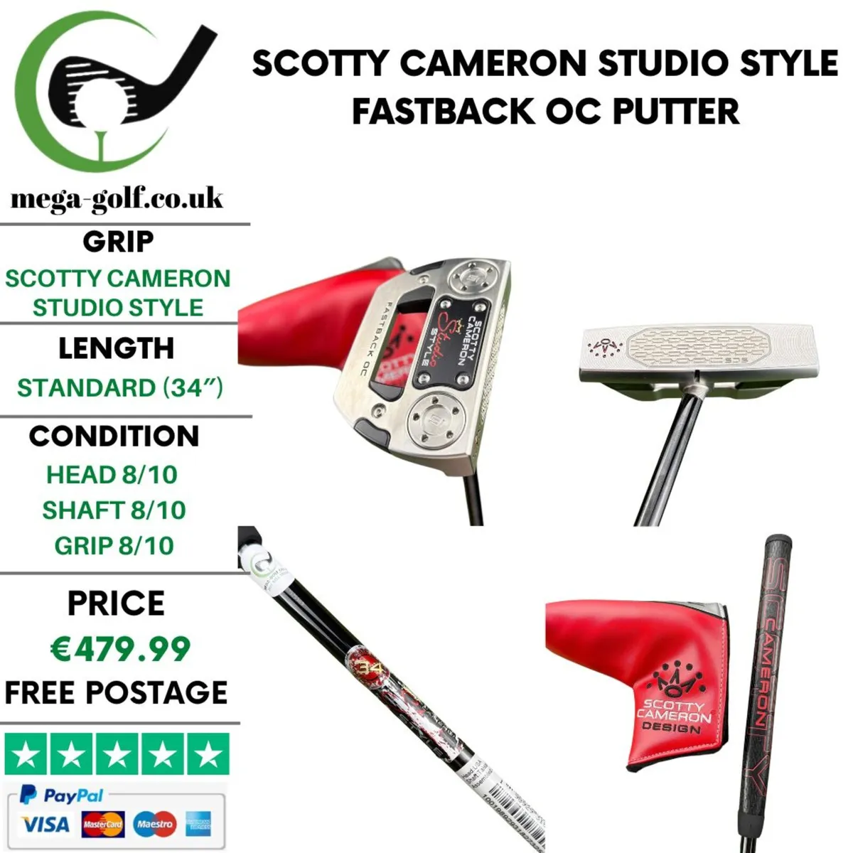 Scotty Cameron Studio Style Fastback OC Putter - Image 1