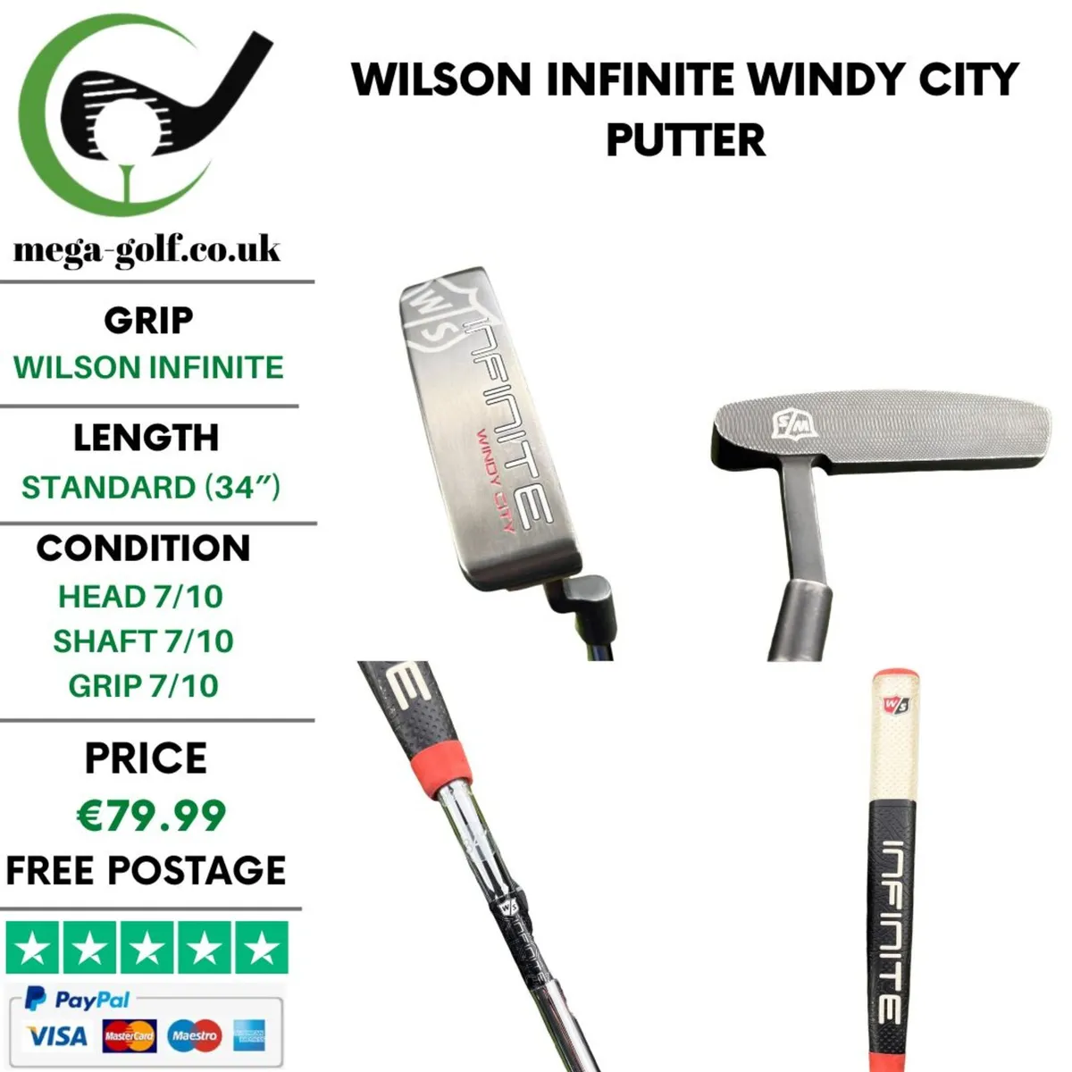 Wilson Infinite Windy City Putter / 34" - Image 1