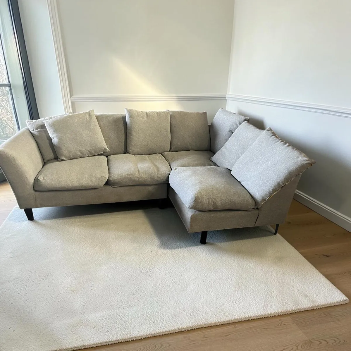 Grey corner sofa L shaped - Image 1