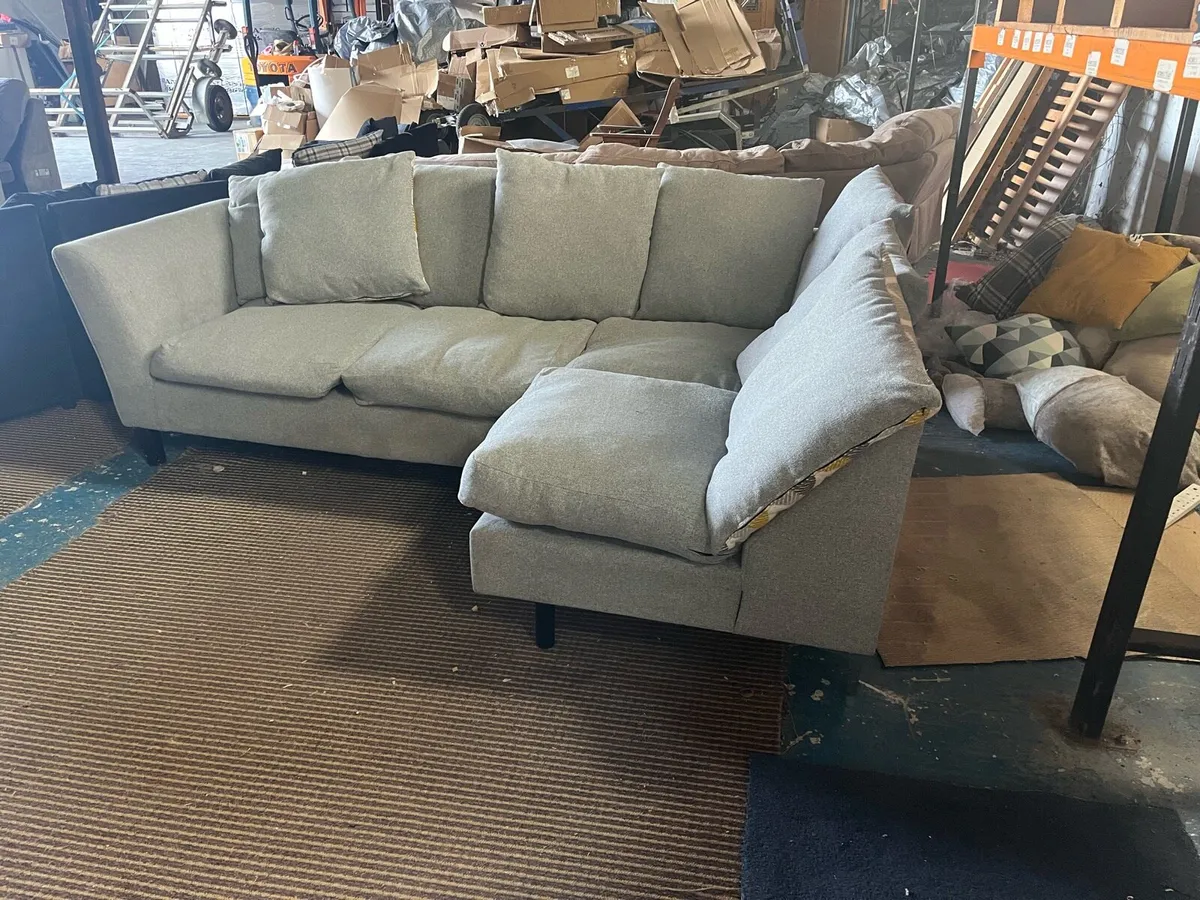 Grey corner sofa L shaped - Image 4